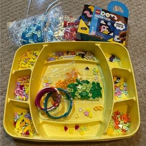 LEGO DOTS Creative Patch Set and Pastel Dots Bracelets Kit with Storage Tray
